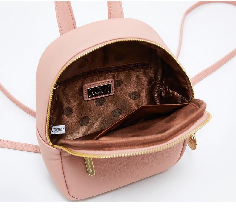 Mini Soft Touch Faux Leather Backpack - Image 8