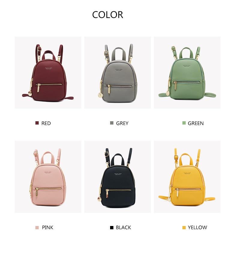 Mini Soft Touch Faux Leather Backpack - Image 10