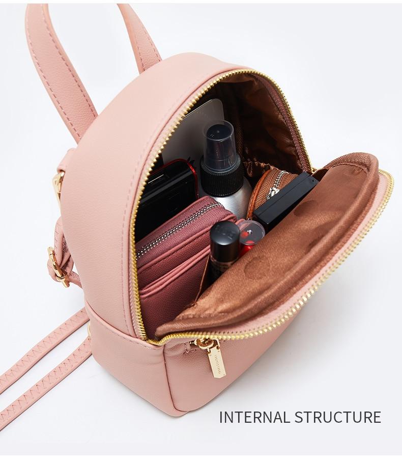 Mini Soft Touch Faux Leather Backpack - Image 7