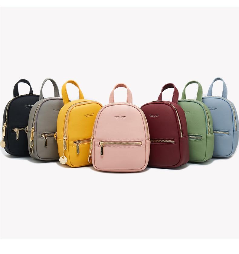 Mini Soft Touch Faux Leather Backpack - Image 3