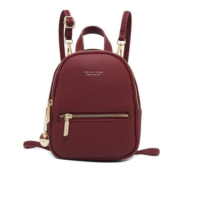 Mini Soft Touch Faux Leather Backpack - Image 11