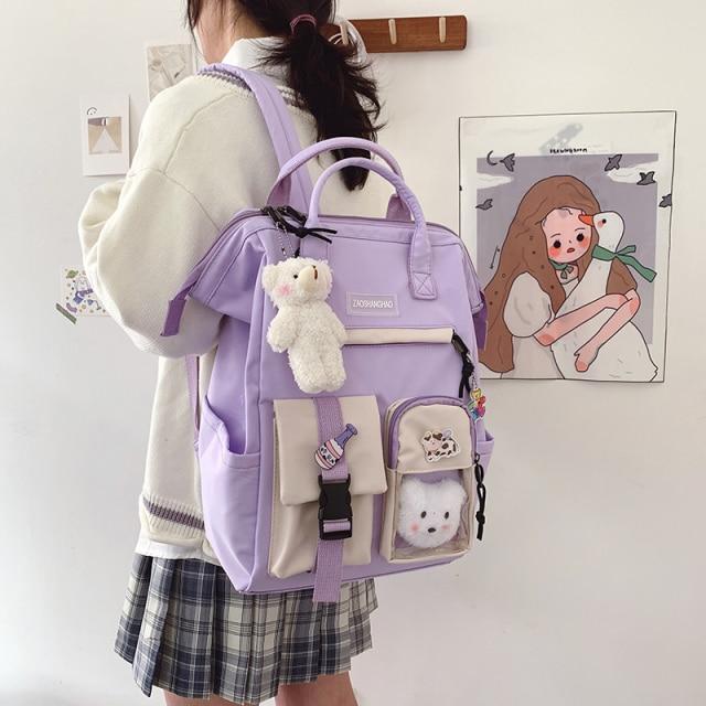 Preppy Candy Colors Backpack - Image 15