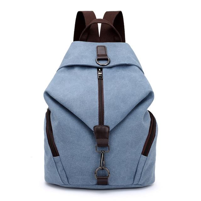 Preppy Style Canvas Backpack