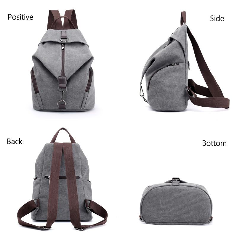 Preppy Style Canvas Backpack - Image 10