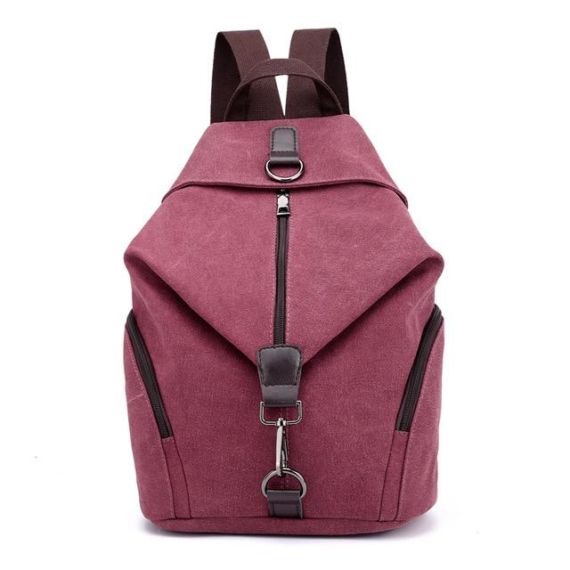 Preppy Style Canvas Backpack - Image 2