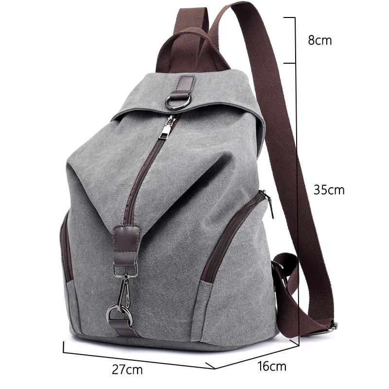 Preppy Style Canvas Backpack - Image 9