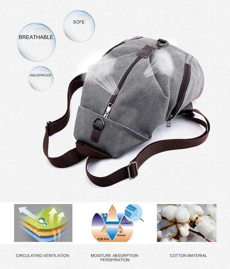 Preppy Style Canvas Backpack - Image 13