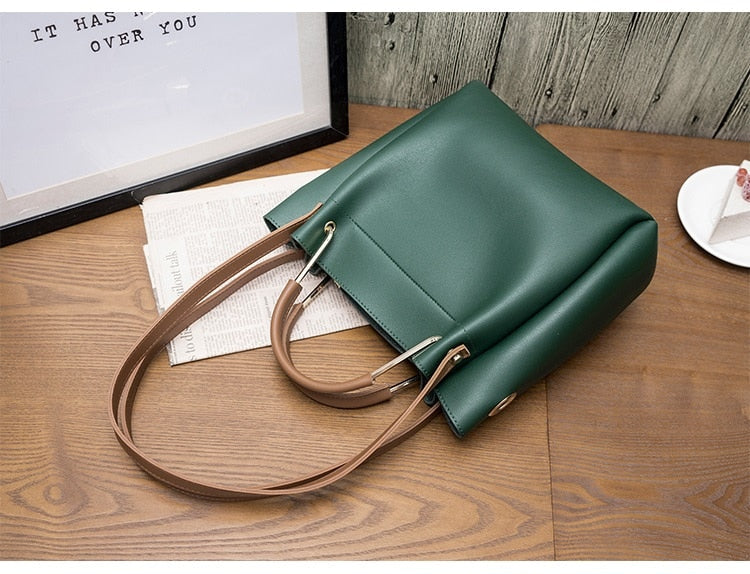 Faux Leather Tote Bag - Image 6