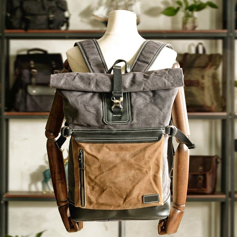 Rugged Roll-top Backpack - Image 3