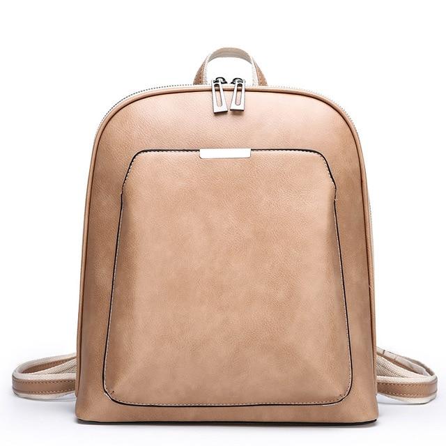 Sleek Faux Leather Backpack - Image 9