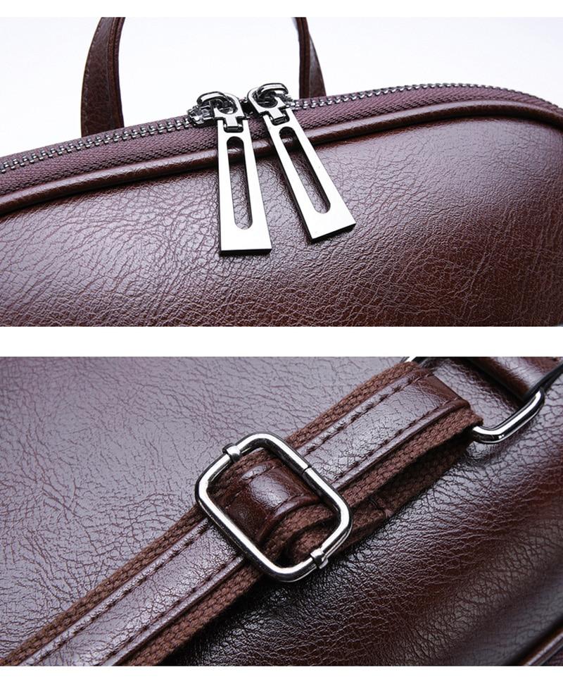 Sleek Faux Leather Backpack - Image 17