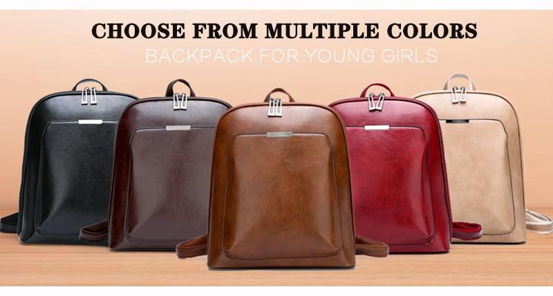 Sleek Faux Leather Backpack - Image 10