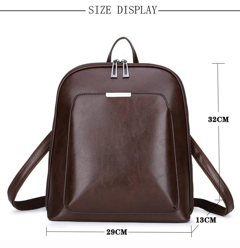 Sleek Faux Leather Backpack - Image 13