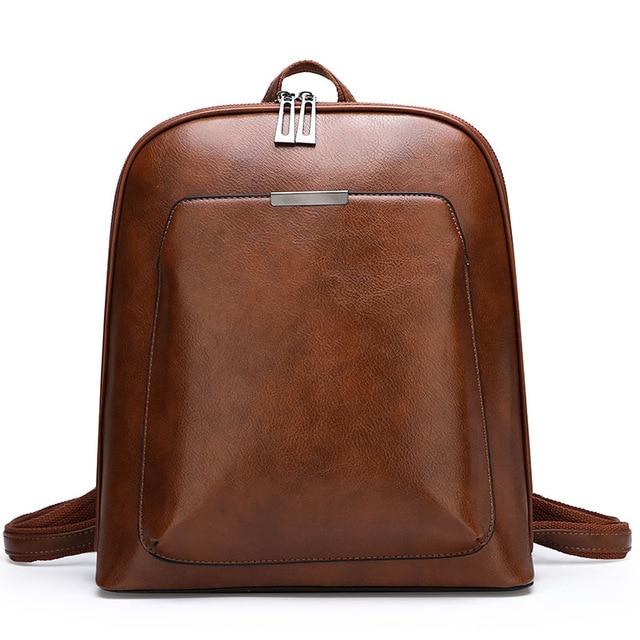 Sleek Faux Leather Backpack - Image 19