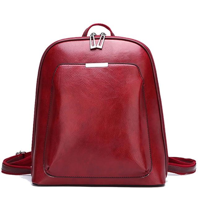 Sleek Faux Leather Backpack - Image 7