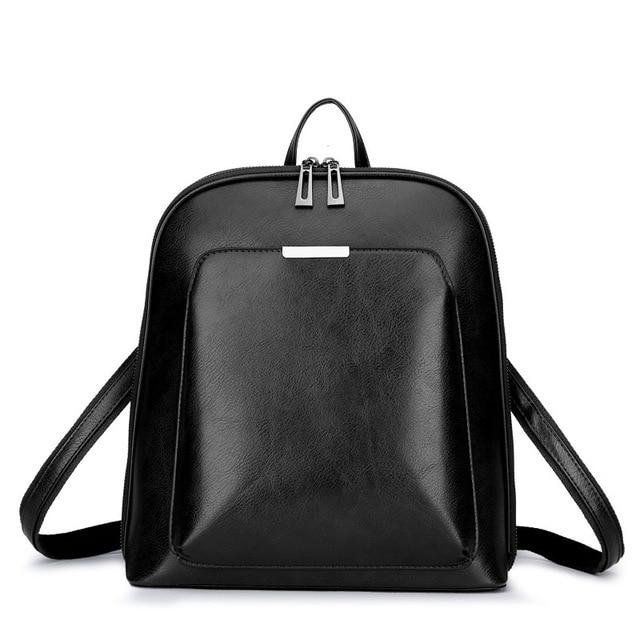 Sleek Faux Leather Backpack - Image 21