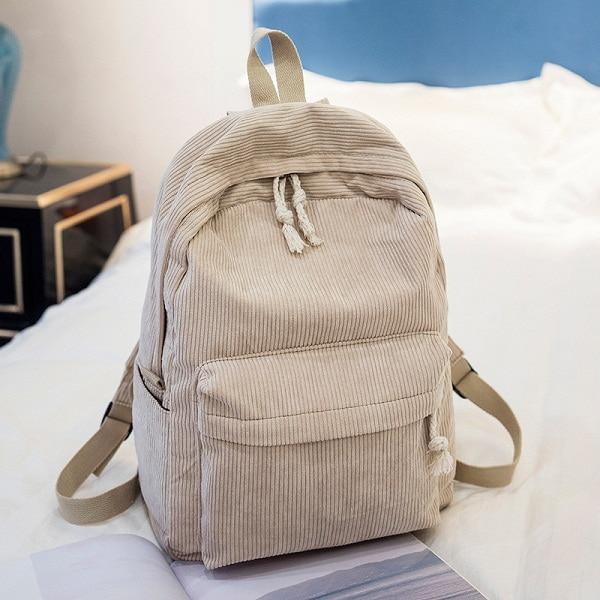 The Corduroy' - Striped Corduroy Backpack - Image 13