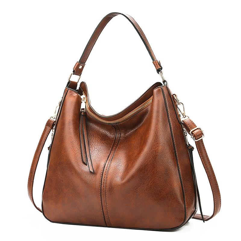 Vintage Faux Leather Hobo Bag - Image 2