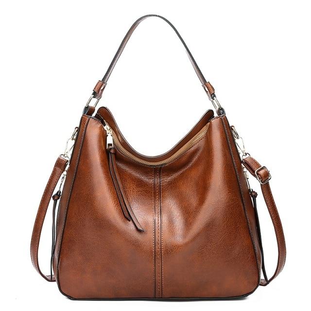 Vintage Faux Leather Hobo Bag - Image 17