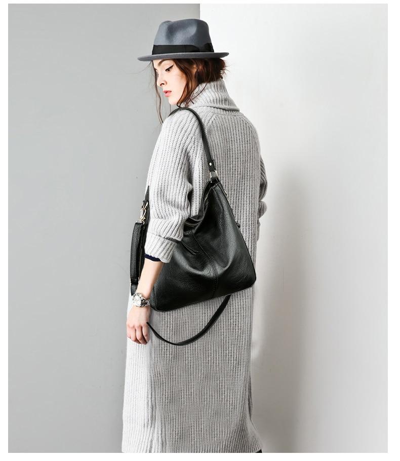 Vintage Faux Leather Hobo Bag - Image 6