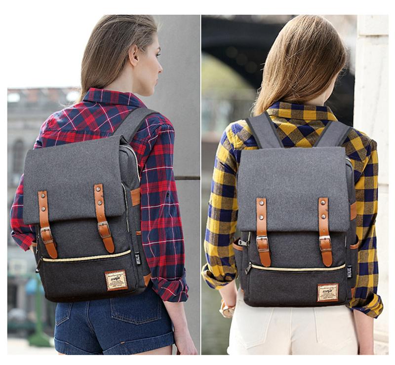 Vintage Oxford Travel Laptop Backpack - Image 8