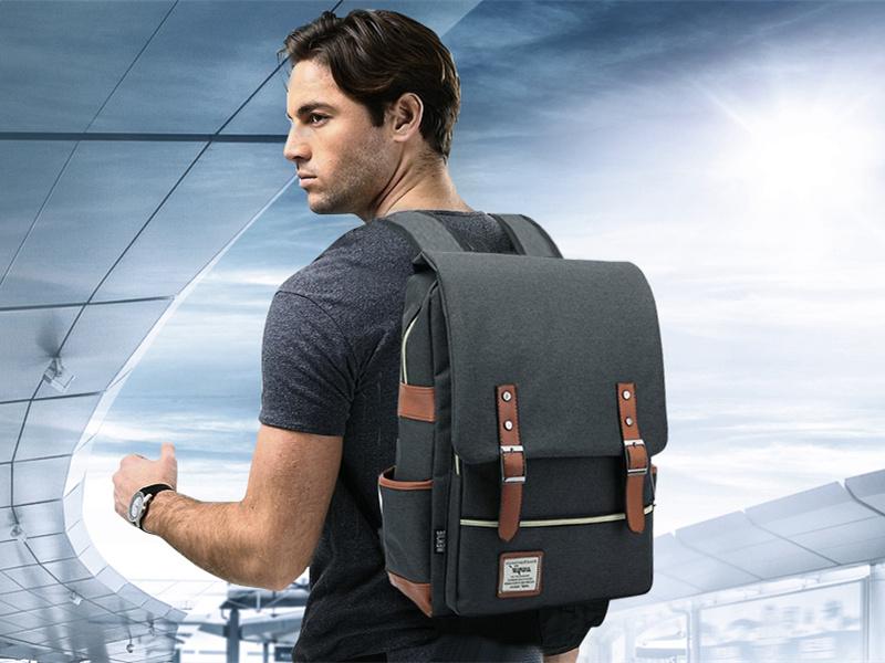 Vintage Oxford Travel Laptop Backpack - Image 3