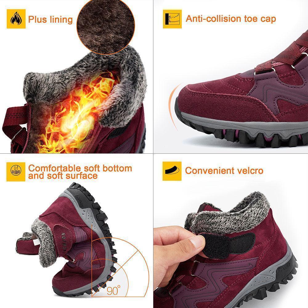 Couple Winter Warm Fur Lining Snow Shoes - Image 3
