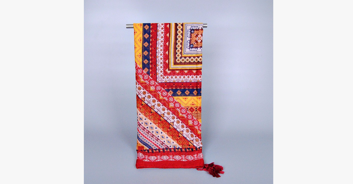 Bohemian Tapestry Pashmina Shawl - Image 4