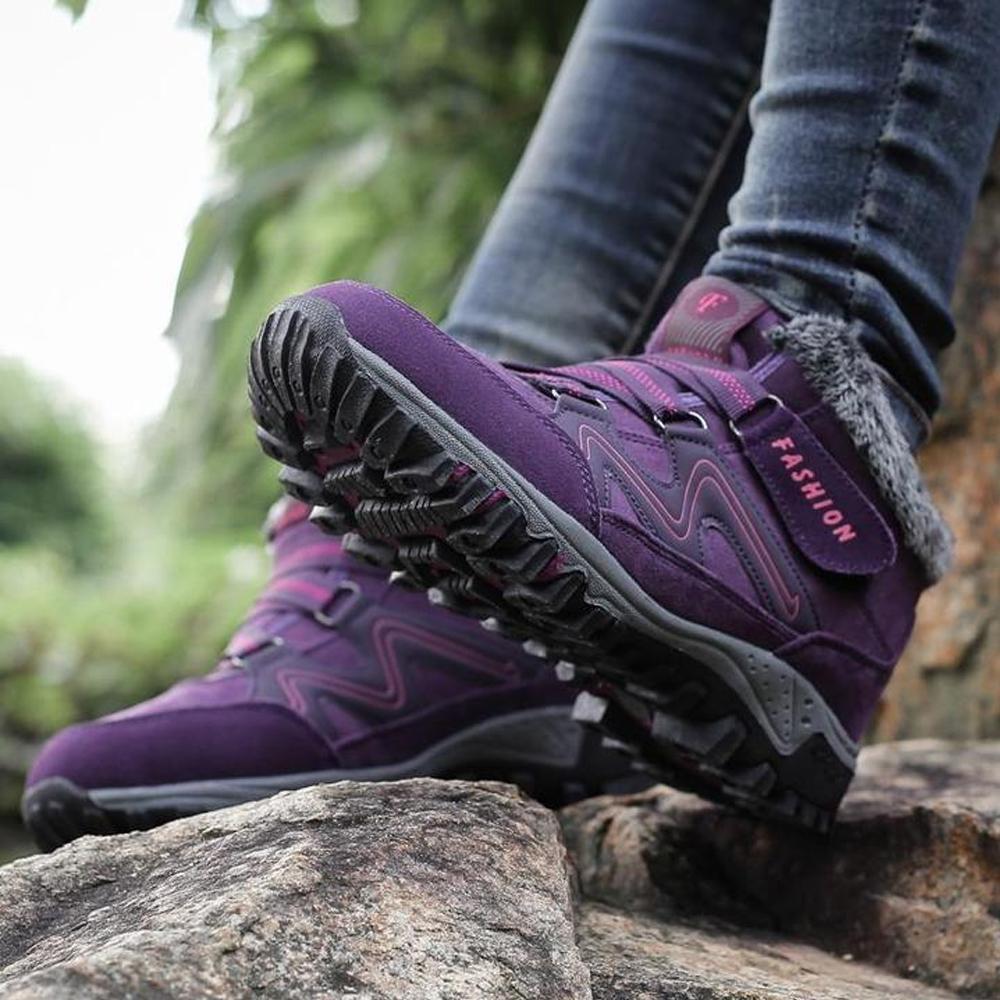 Couple Winter Warm Fur Lining Snow Shoes - Image 20