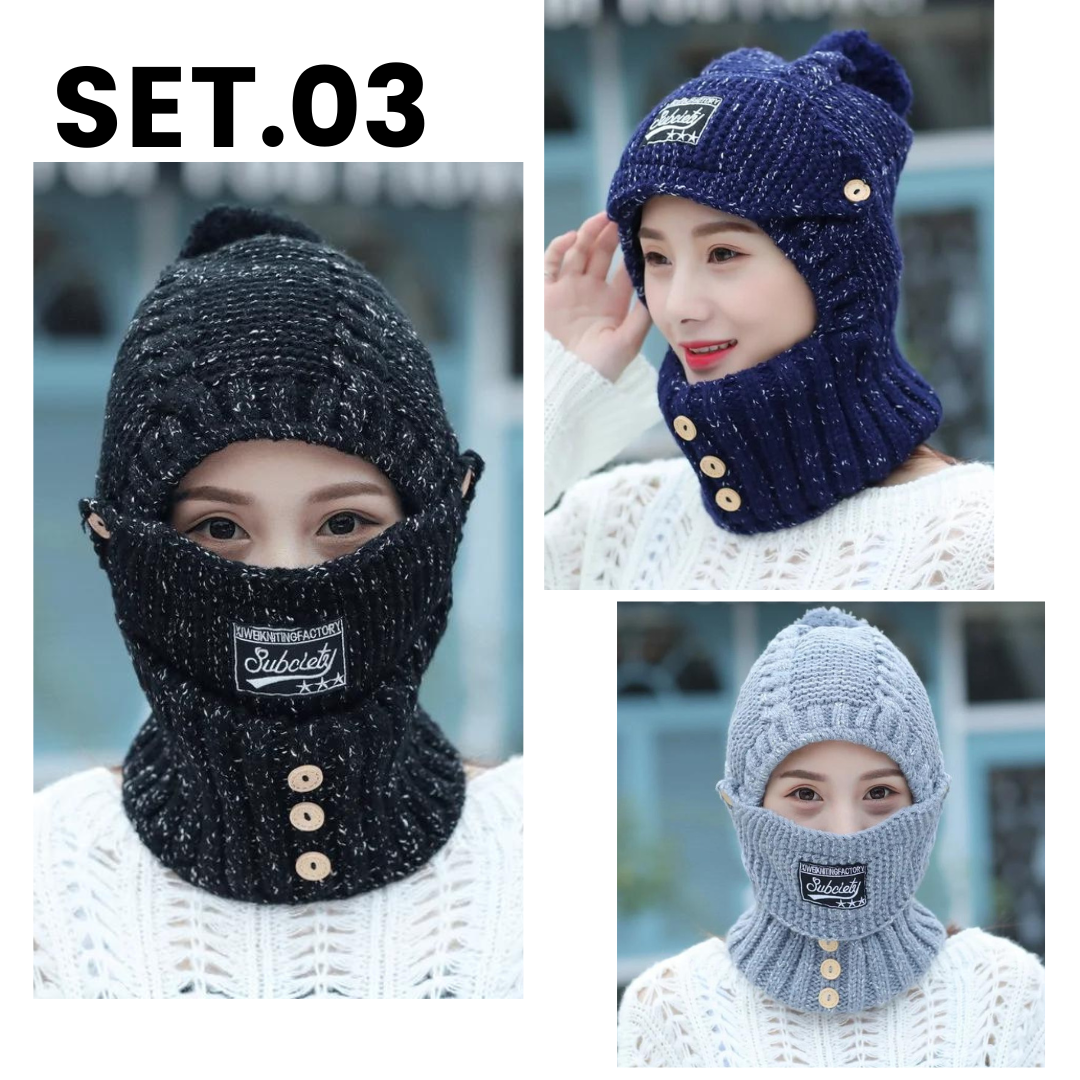 CHRISTMAS SALE - 2 in 1 Mask Scarf Knitted Beanies Hat - Image 6