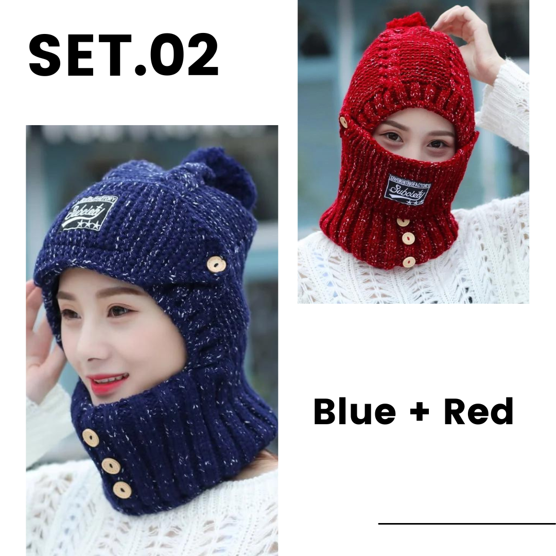 CHRISTMAS SALE - 2 in 1 Mask Scarf Knitted Beanies Hat - Image 4