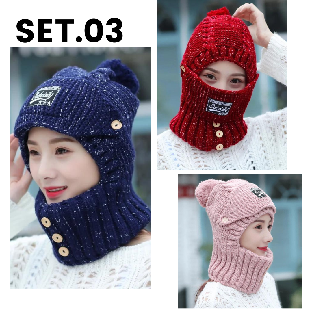 CHRISTMAS SALE - 2 in 1 Mask Scarf Knitted Beanies Hat - Image 5