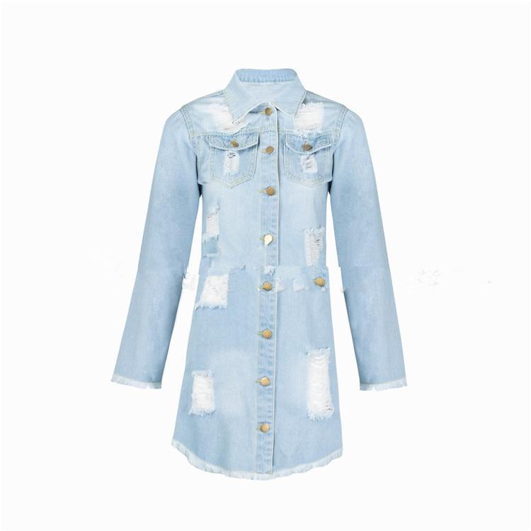Streetwear Ripped Denim Jacket For Women - Image 7