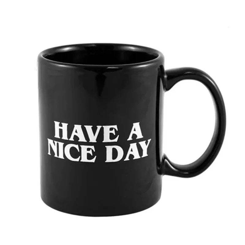 White Elephant Gift Vertical Middle Finger Cup Creative Mug Ceramic Coffee Cup - Image 2