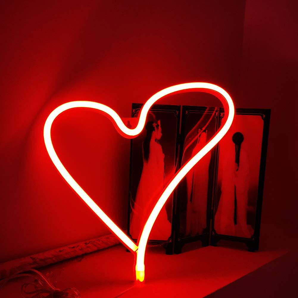 Neon Red Heart