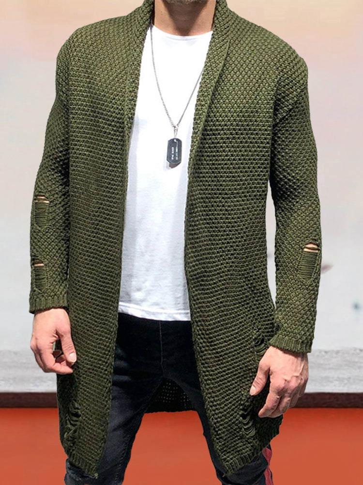 Coofandy Solid Color Loose Cardigan Knit Jacket - Image 6