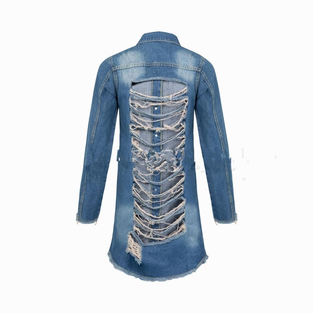 Streetwear Ripped Denim Jacket For Women - Image 5