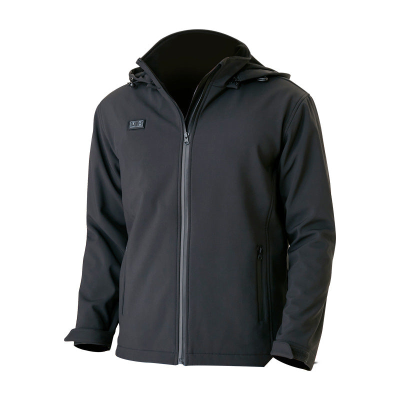Heated Jacket for Men with Battery Pack - Detachable Hood Neck Warmer