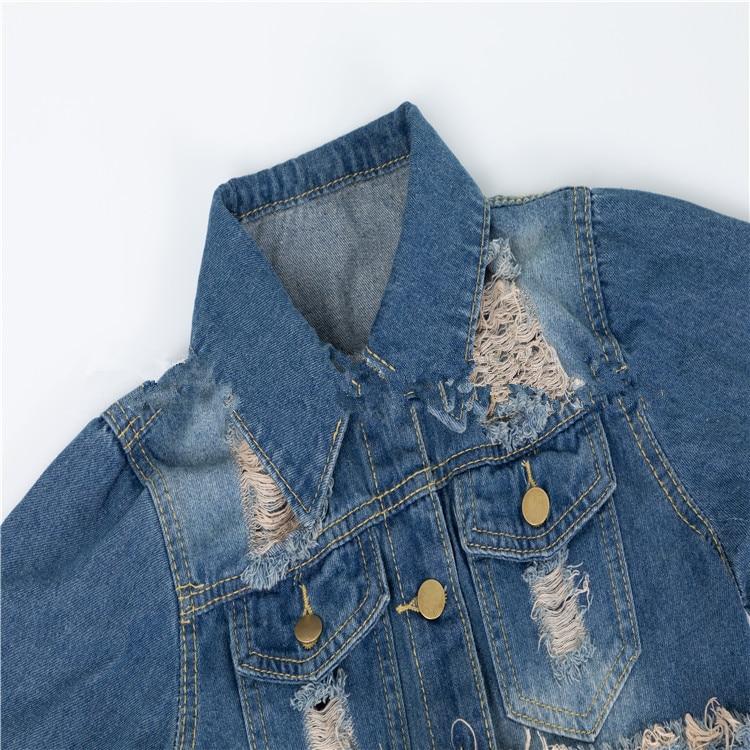 Streetwear Ripped Denim Jacket For Women - Image 6