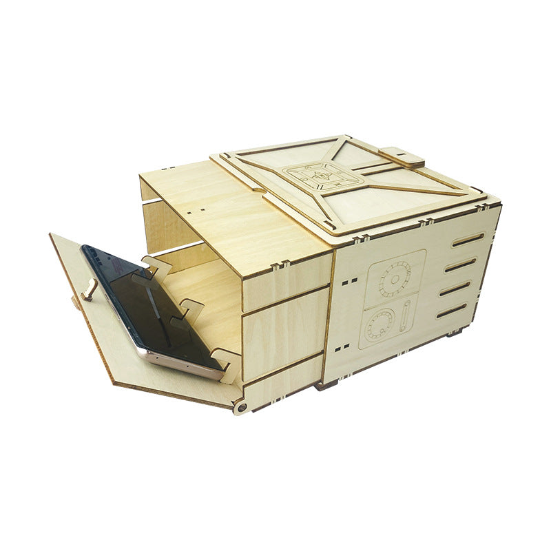 Children's Educational Wooden Puzzle Homemade Slide Projector DIY 3D Projector - Image 3