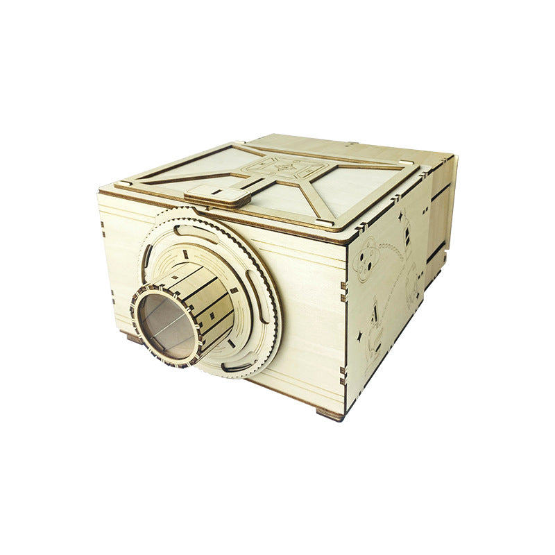 Children's Educational Wooden Puzzle Homemade Slide Projector DIY 3D Projector - Image 4