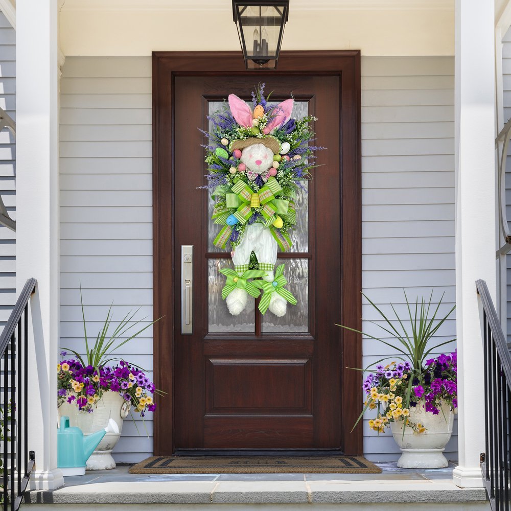 Spring Wreath for the Front Door Bunny Easter Wreath - Image 10
