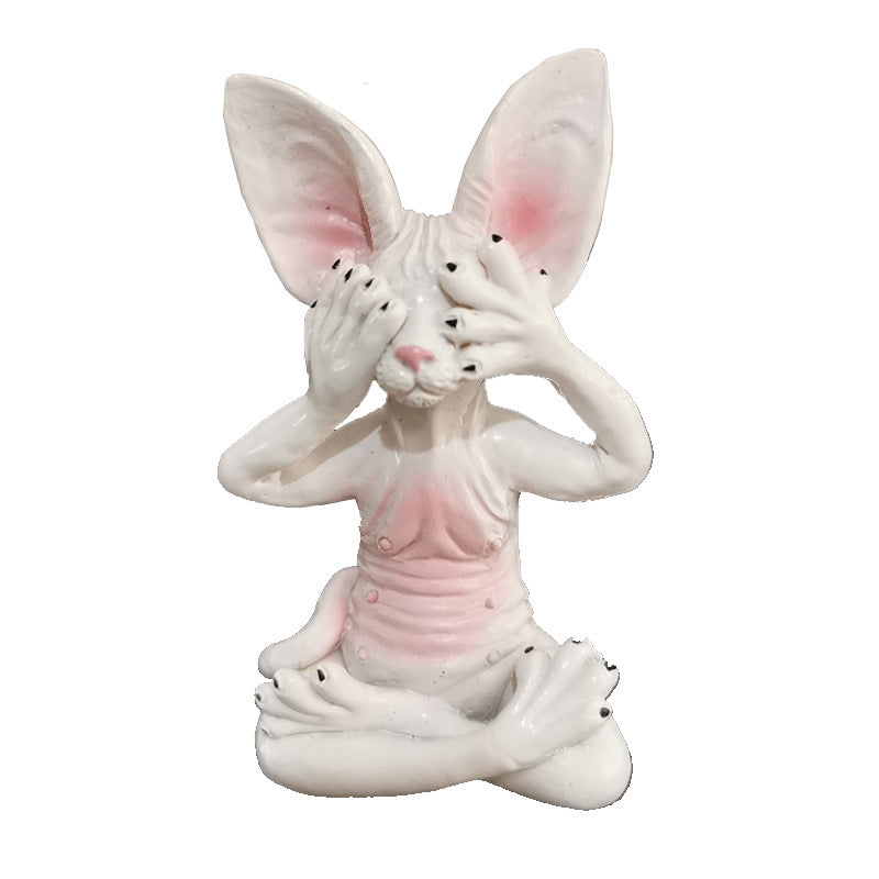 Don't See, Don't Listen, Don't Talk Meditation Kitten Creative Ornament - Image 5