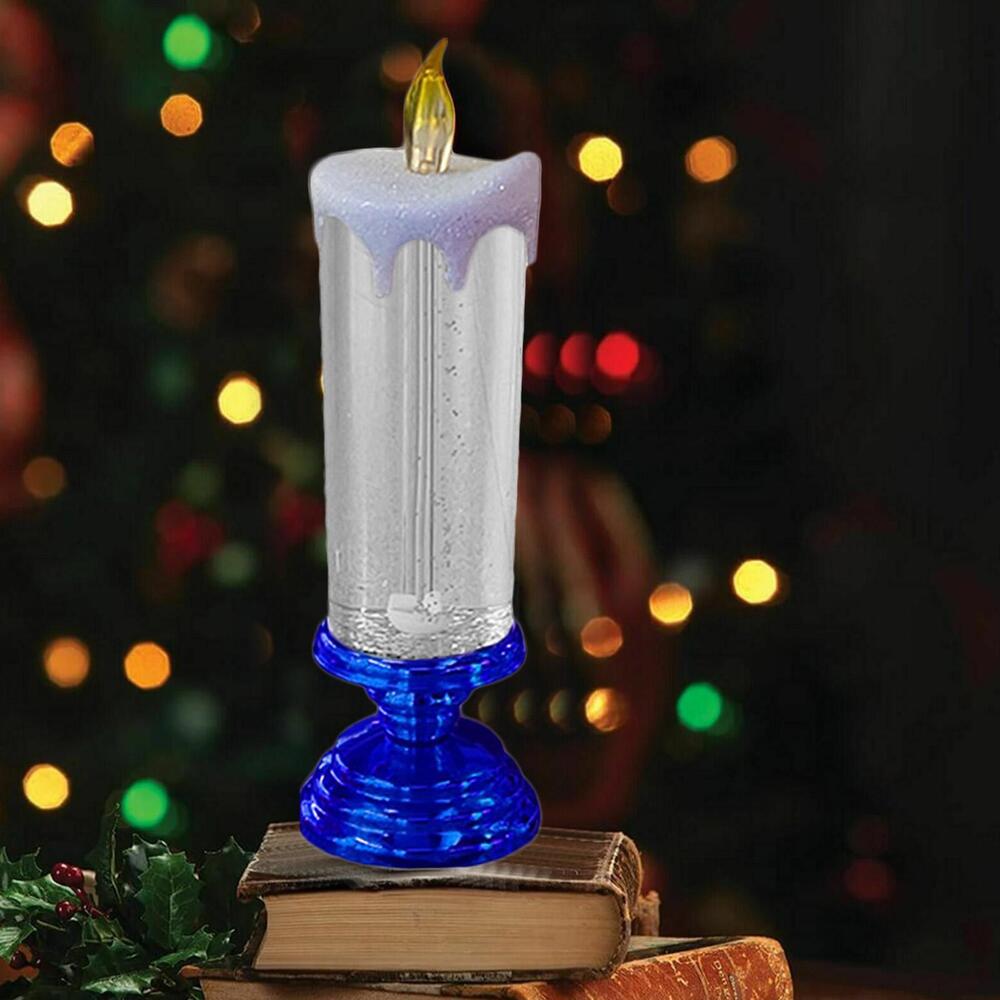 LED Christmas Candles Rechargeable With Glitter - Image 9