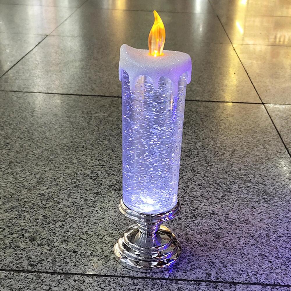 LED Christmas Candles Rechargeable With Glitter - Image 8