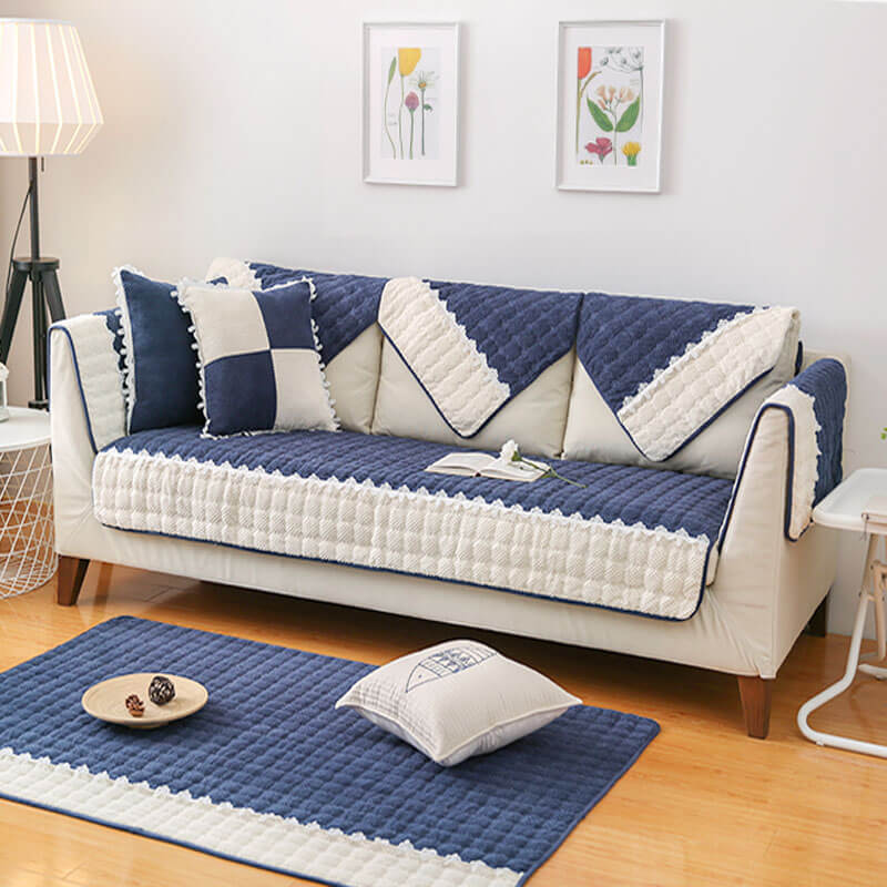 Super Soft Plush Couch Cover, Anti-Slip Sectional Couch Cover, L Shape Sofa Cover - Image 15