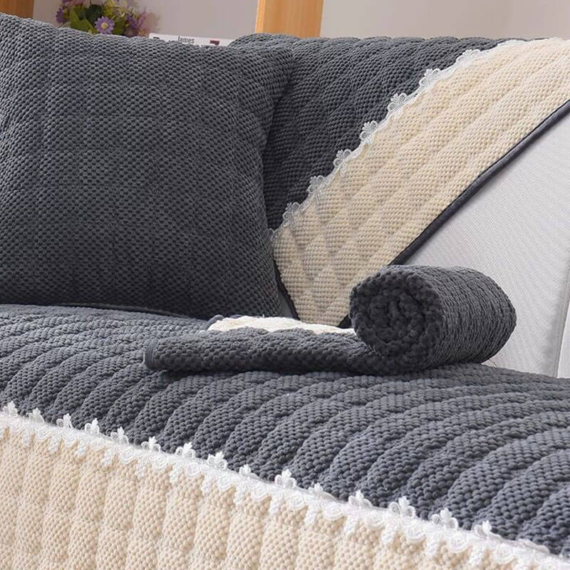 Super Soft Plush Couch Cover, Anti-Slip Sectional Couch Cover, L Shape Sofa Cover - Image 3