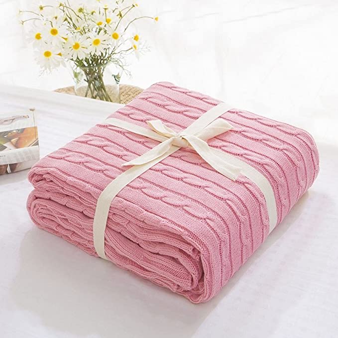Nivtt COTTON OVERSIZED CABLE KNIT THROWS BLANKET - Image 11