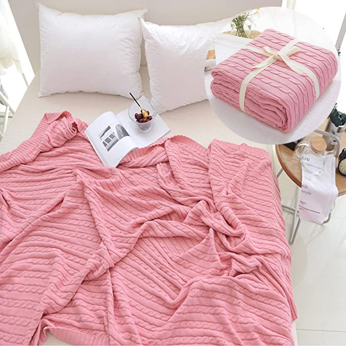 Nivtt COTTON OVERSIZED CABLE KNIT THROWS BLANKET - Image 10