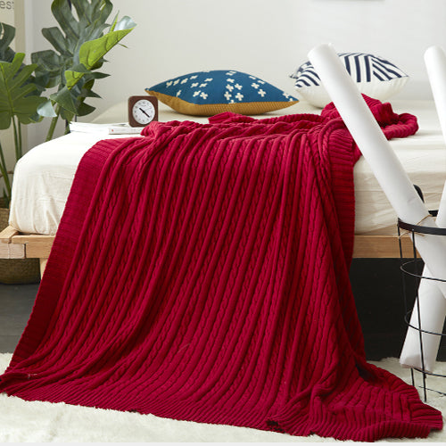 Nivtt COTTON OVERSIZED CABLE KNIT THROWS BLANKET - Image 13